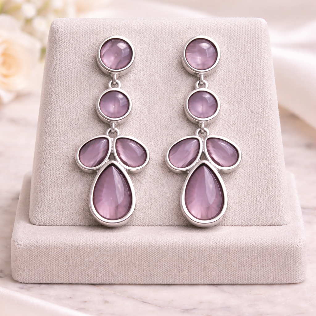 Baebox Starlit Drop Chand Earrings for Women | Elegant Evening Wear Earrings