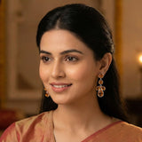 Baebox Starlit Drop Chand Earrings for Women | Elegant Evening Wear Earrings